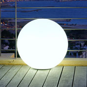 Bola Branca Luminosa com ficha -  40 cm